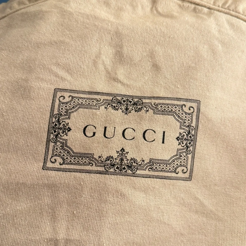 Gucci• Reversible Light Blue Denim & Beige GG Monogram Jacket